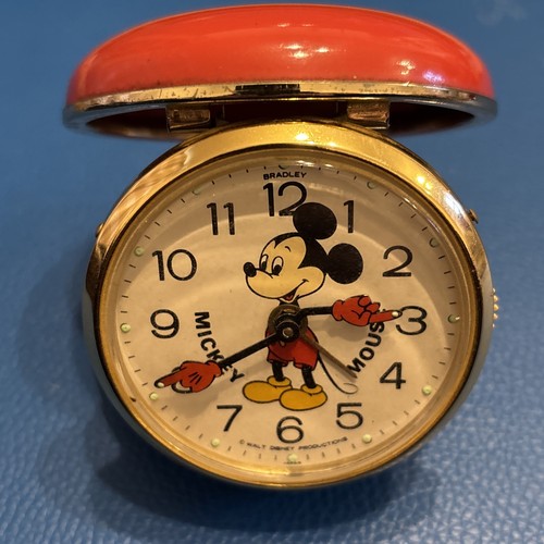 Travel mickey mouse clock - clock, red