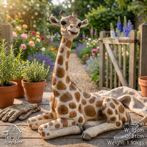Giraffe large 40cm sitting - 40cm,