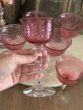 Steuben 6" Cranberry Optic