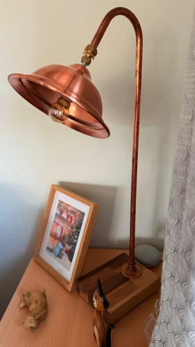 Handmade copper desk lamp - handmade,