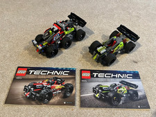 LEGO Technic 42072, 42073 pull back racecar Whack, Bash