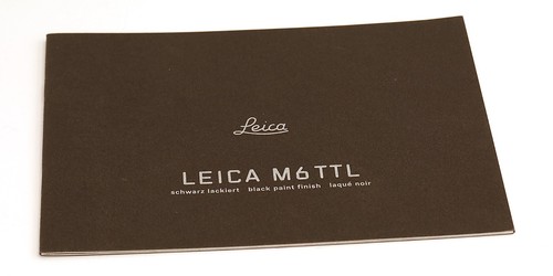 Original leica booklet for - leica,