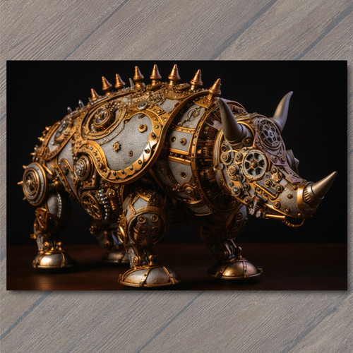 Postcard rhinoceros revamp - postcard,