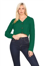 Womens Ladies Cropped Cable