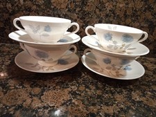 4 Wedgwood ' Ice 'Rose ' Soup