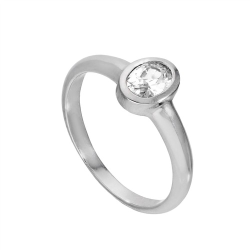 Sterling silver clear cz - &,