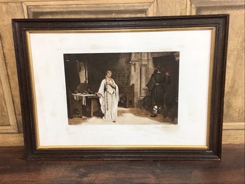 Antique lady godiva print - lady,