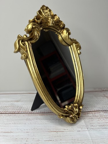Gold baroque mirror ornate - mirror,
