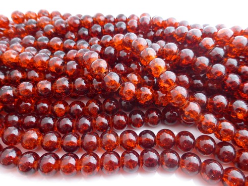 8mm crackle glass beads - x,