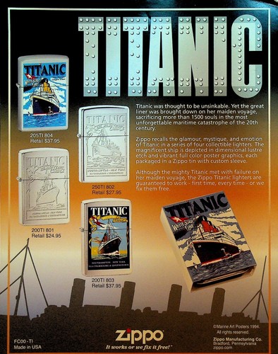 Zippo lighters sheet - ad,