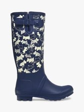 Radley Womens Alba Printed Wellington Boots  Navy uk 4 New RRP £89