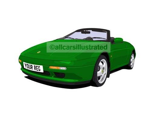 Lotus elan car art - lotus,