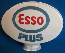 ESSO PLUS VINTAGE PETROL PUMP GLOBE PLASTIC ORIGINAL