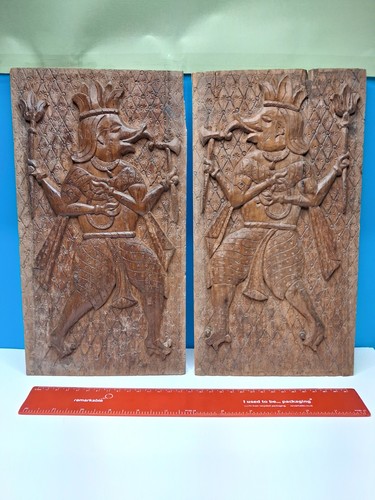 Pair hand carved - pair, antique