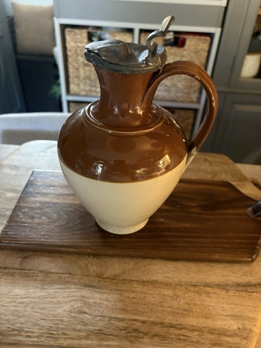 Vintage brown stoneware - brown,
