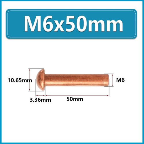 Copper rivets m2 5 - copper, m2.5