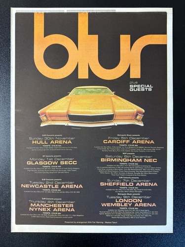 Blur arena tour 1997 - uk,