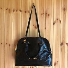 Ivanka Trump Shoulder Bag Underarm Handbag Zip Up Vegan Leather Medium Black 