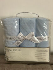 Brand New Silvercloud Starter Gift Set Cot/Cot Bed Size - Blue, Blanket & Sheets