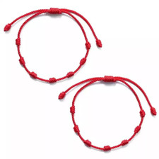 Lucky red string bracelet - string,