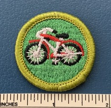 Vintage CYCLING Boy Scout Merit Badge PATCH Bicycle BSA Uniform Badge Scouting