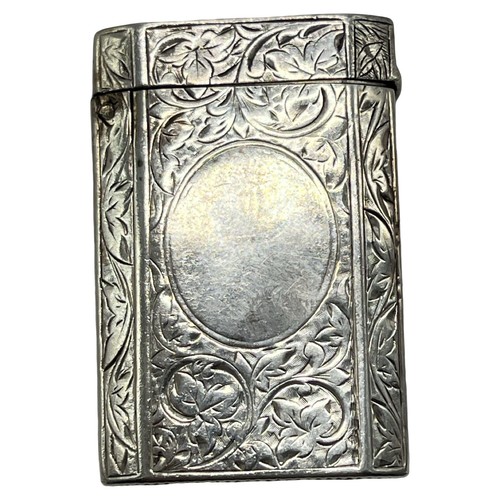 Floral engraved silver - a,