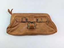 River Island Tan Leather Clutch Bag 27cm X 13cm