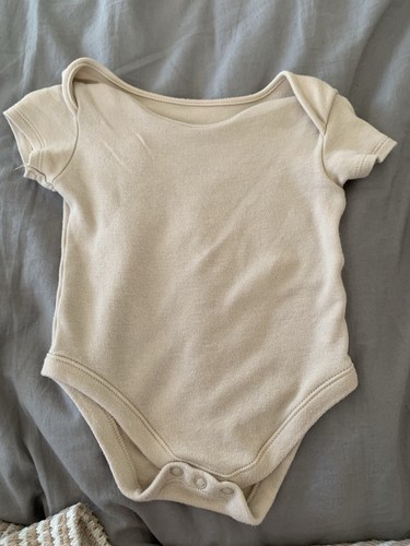 Beige baby grow - 3-6, months