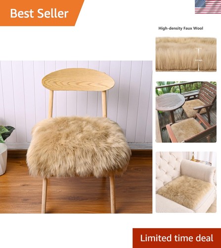Luxurious beige faux - beige, fur