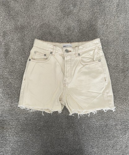 Zara off white denim shorts - zara,
