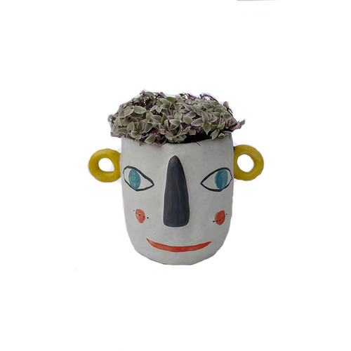 Smiley face mug unglazed - face,