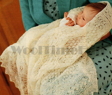 Knitting Pattern To Make Shetland Lace Baby Shawl. 1 Ply Yarn