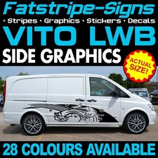 to fit MERCEDES VITO LWB GRAPHICS STICKERS STRIPES DECALS CAMPER DAY RACE VAN