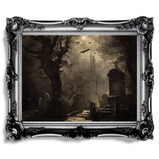 Haunted Cemetery Wall Art