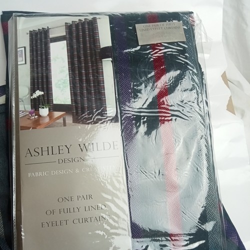 Stripe grey curtains eyelet - grey,