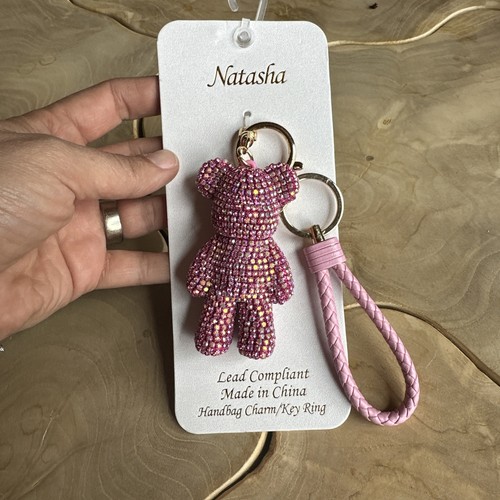 Natasha pink rhinestone teddy - natasha,
