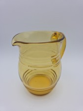 Lovely Vintage Amber Glass Water Jug Pitcher
