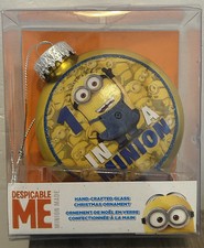 Despicable Me Minion Glass Christmas Bauble