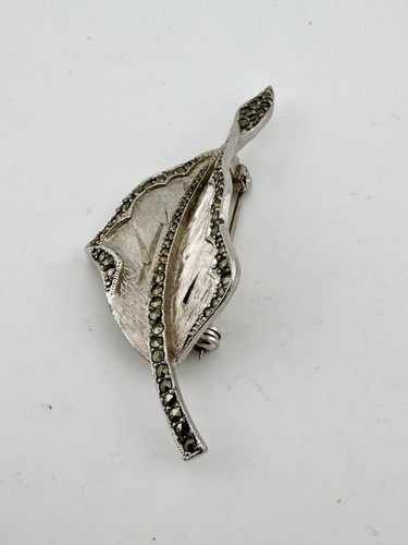 Vintage sphinx marcasite leaf - vintage,