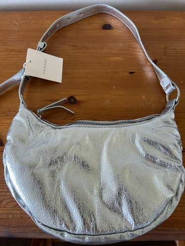 Small silver handbag zip - silver,