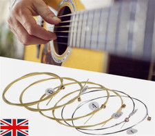 Acoustic Guitar Strings Set Of 6 Gold&Silver Coloured Steel Strings,