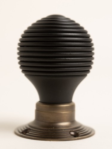 Beehive door knobs - beehive, ebonised