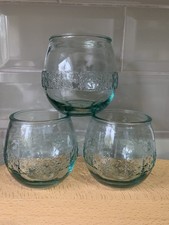 Havana Club Heavy Thick Glass Cocktail Glassware Set x 3 Drinking Glasses 14floz