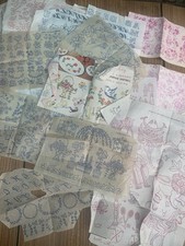 Vintage Paper Embroidery Transfers Job Lot