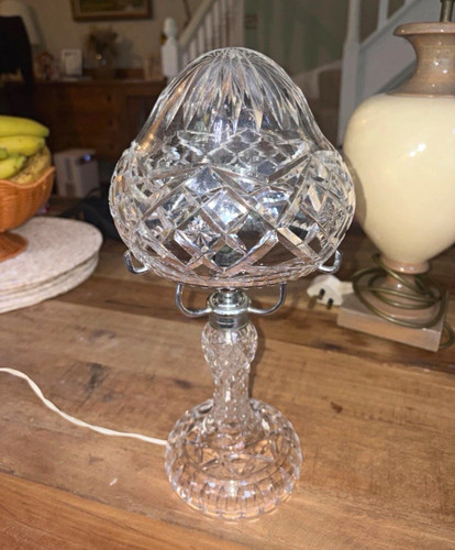 Clear crystal mushroom table - crystal,