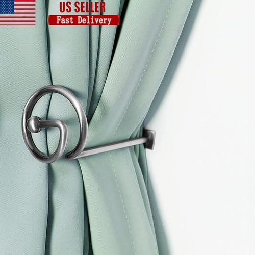 Sturdy metal curtain holdbacks - metal,