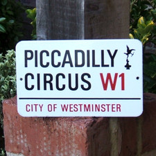 Enamel Sign Piccadilly Circus