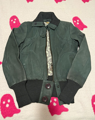 Doma green leather - doma, bomber