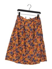 King Louie Women's Midi Skirt W 28 in Multi Floral 100% Cotton Midi A-Line