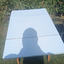 1960’s Vintage Formica Drop Leaf Dining Table Blue (British made)